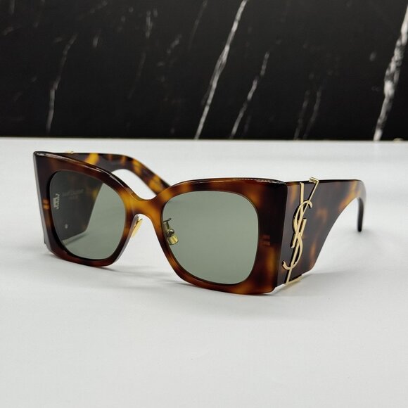 NEW SAINT LAURENT SLM119/F BLAZE 002 HAVANA WOMEN SUNGLASSES